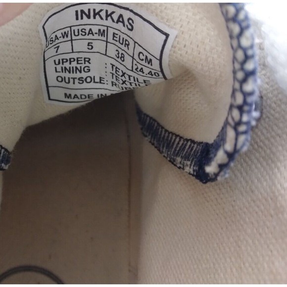 Inkkas High Top Shoes Sneakers Canvas W82 Chicago Womens Size 7 Mens Size 5 - Picture 7 of 8